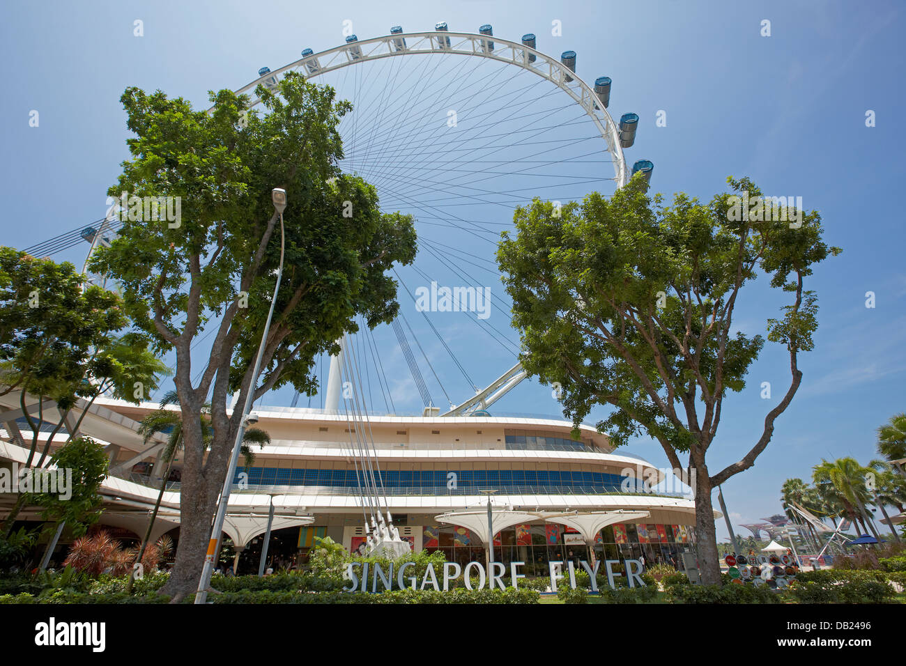 Singapore Flyer, the tallest Ferris wheel in the world, Singapore. Stock Photo