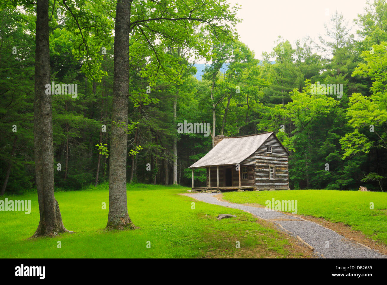 Carter Shields Cabin, Cades Cove, Great Smoky Mountains National Park,  Tennessee, USA Stock Photo - Alamy