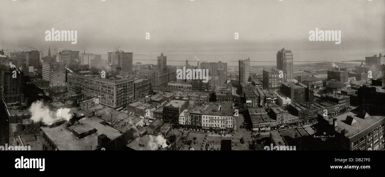 Bird's eye view, Chicago, 1912 Stock Photo