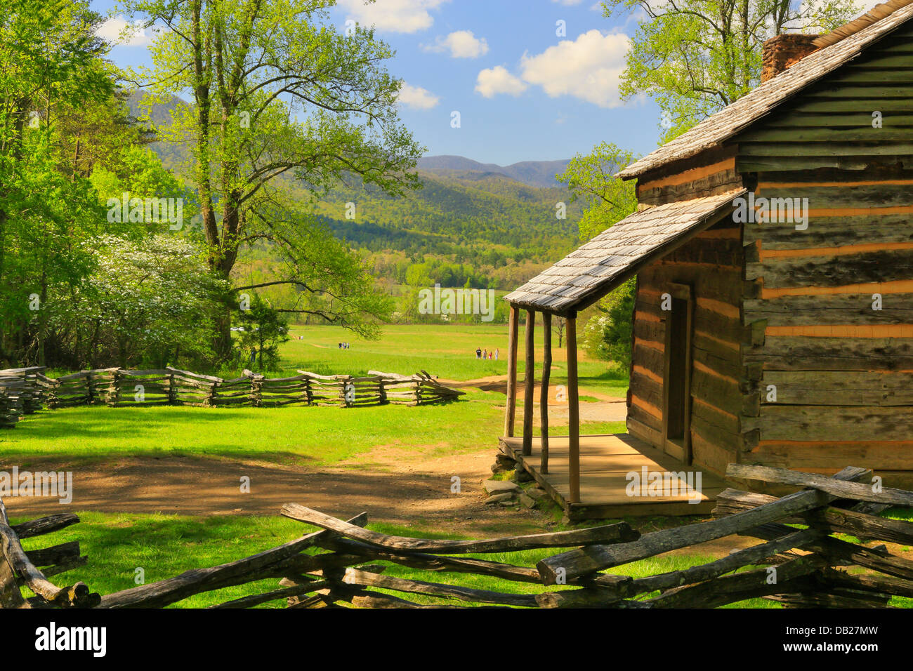 John Oliver Cabin, Cades Cove, Great Smoky Mountains National Park, Tennessee, USA Stock Photo