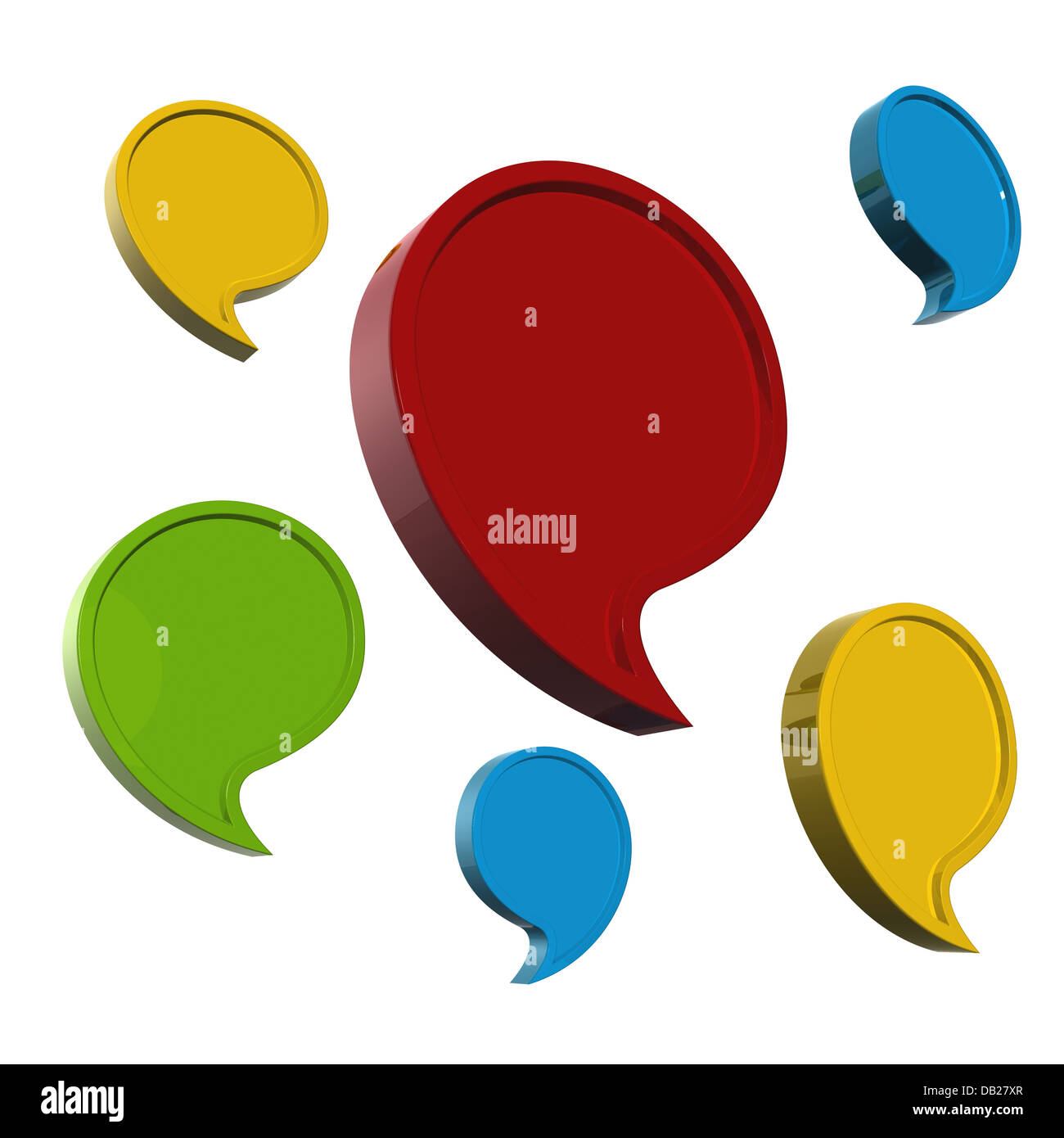 Colorful social media bubbles set isolated Stock Photo Alamy