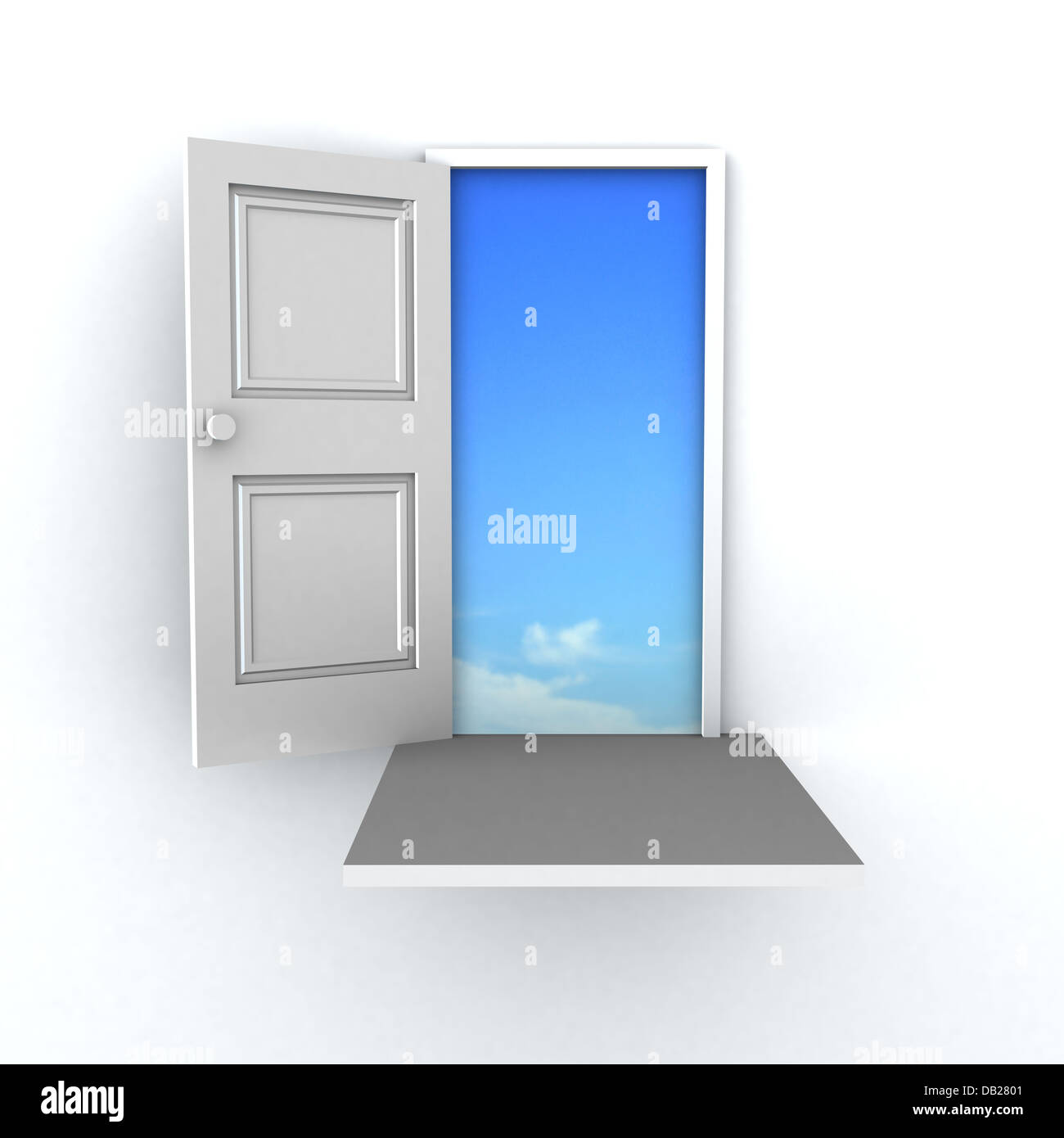 3D door to success Stock Photo
