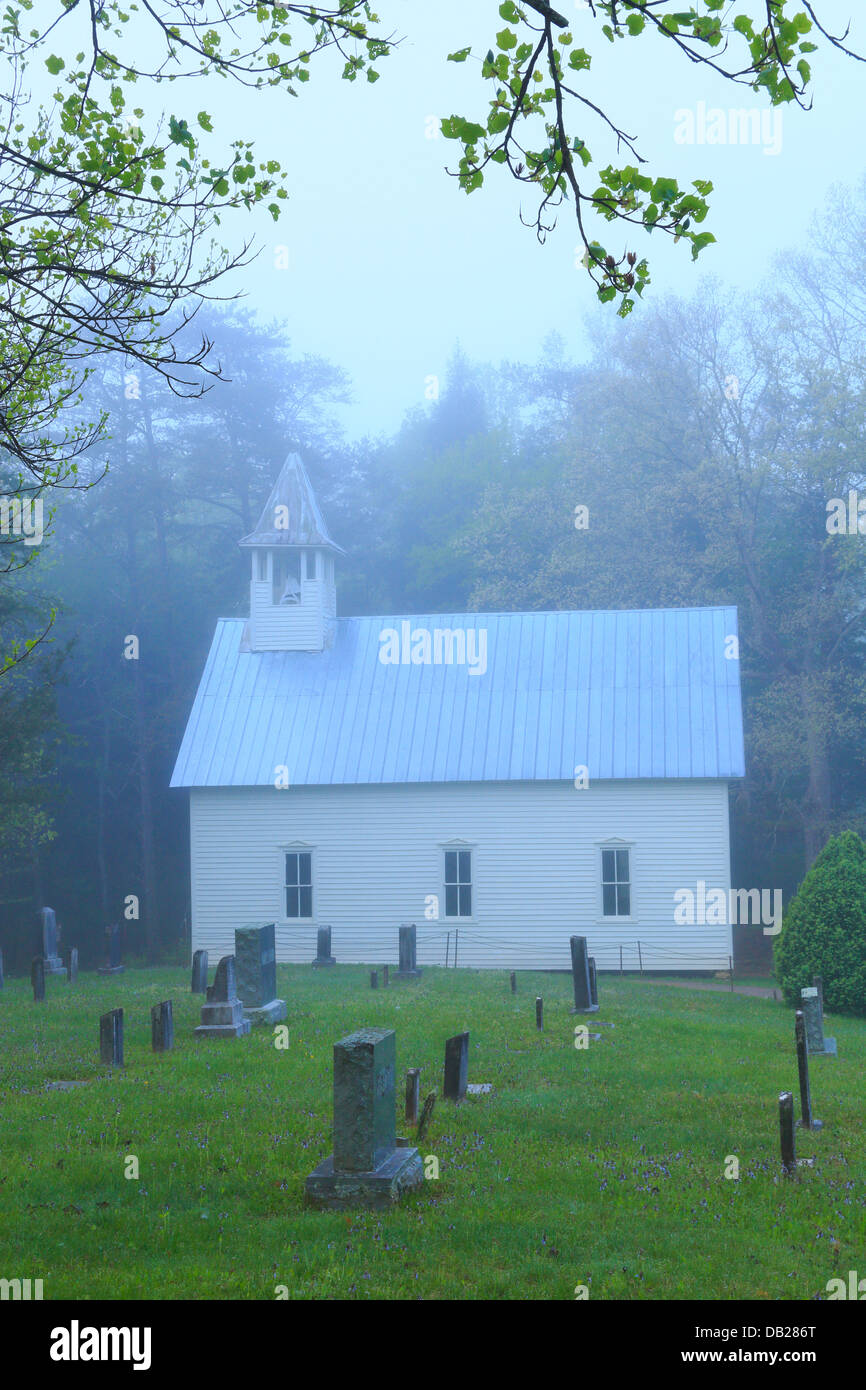 Methodist Church,Cades Cove, Great Smoky Mountains National Park, Tennessee, USA Stock Photo