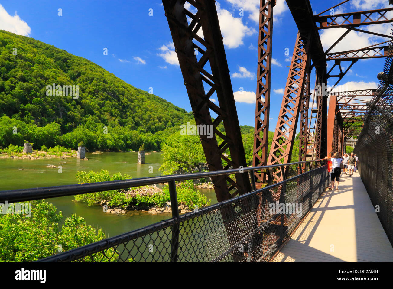 View From Appalachian Trail Potomac - View From Appalachian Trail Potomac River Bridge Harpers Ferry West DB2AMH 