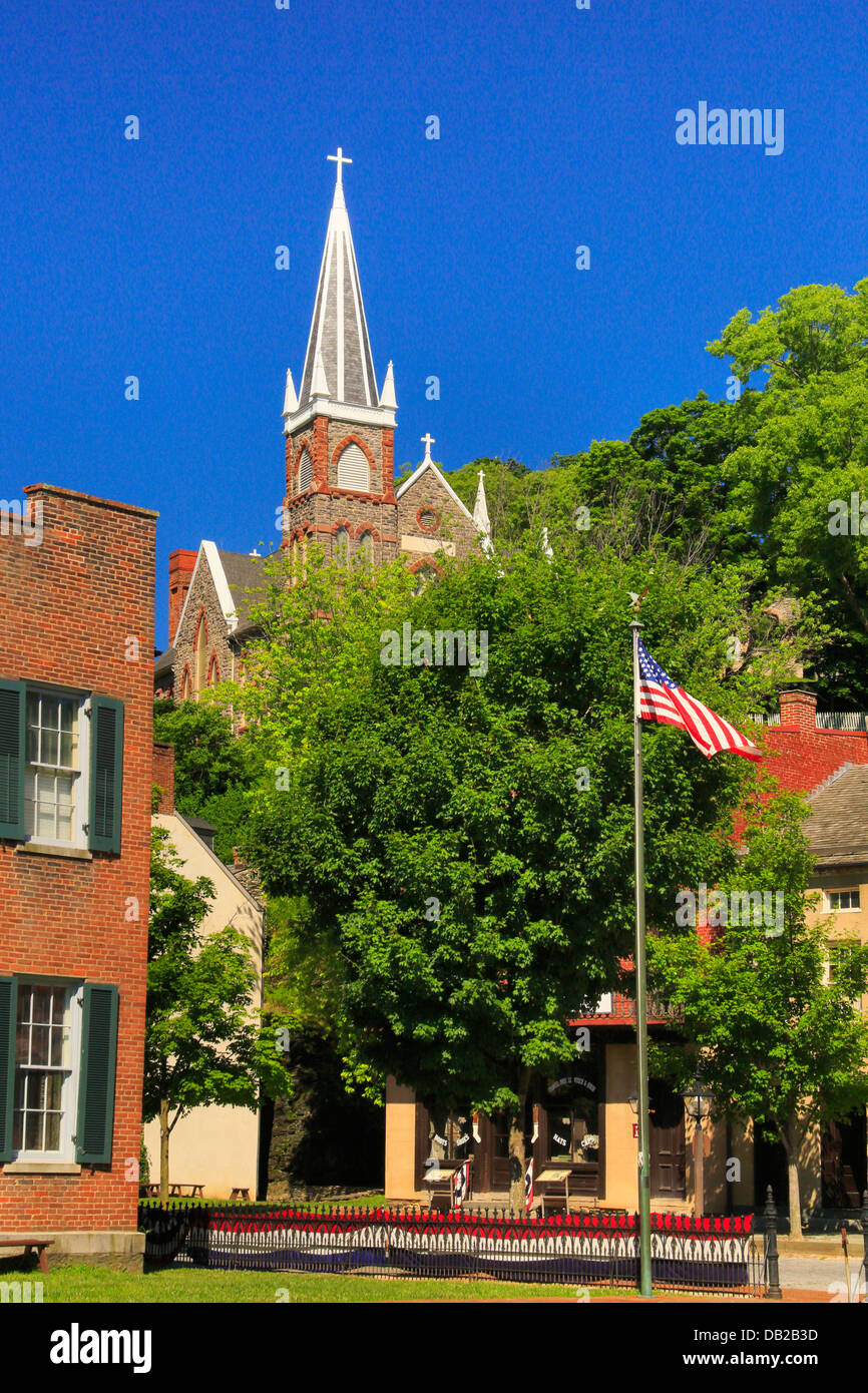 Saint Peters Catholic Church Steeple Seen From Shenandoah Street ...