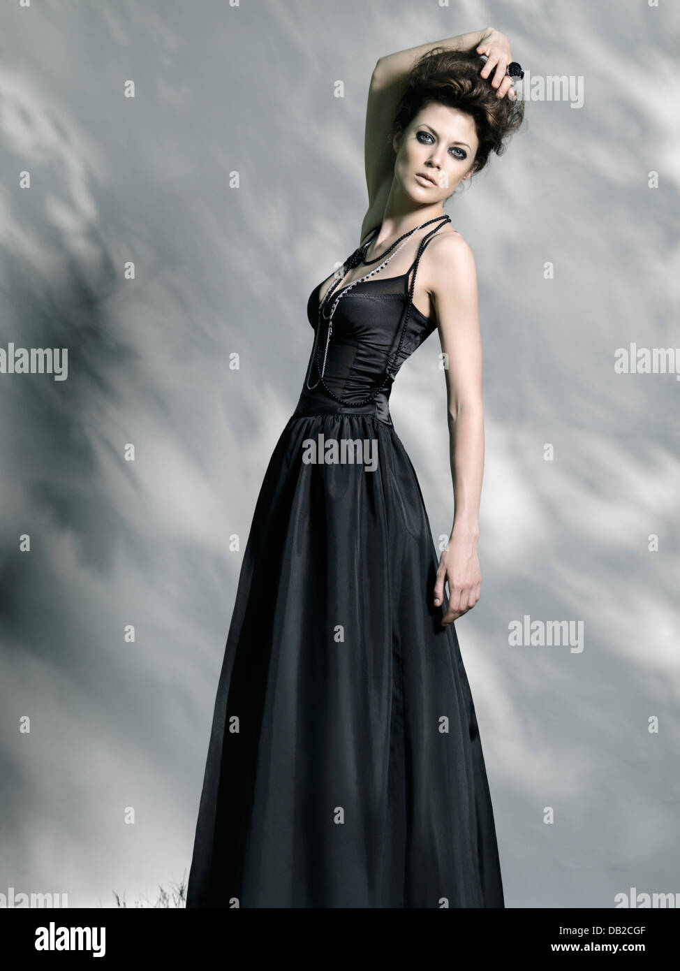 Woman in dress nature hi-res stock photography and images - Alamy