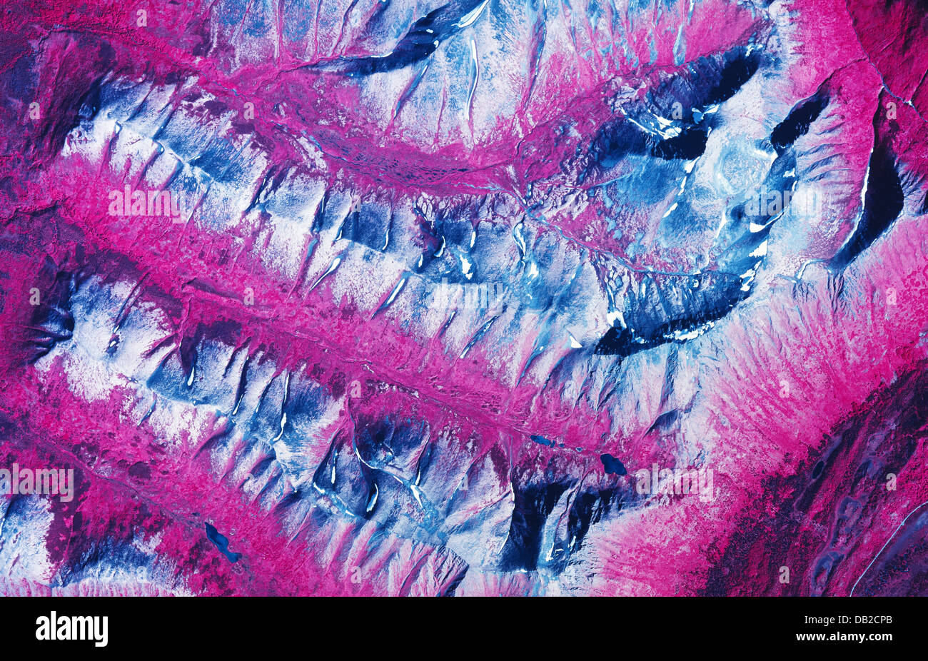 infrared aerial photo map of Cooper Landing, Alaska Stock Photo Alamy