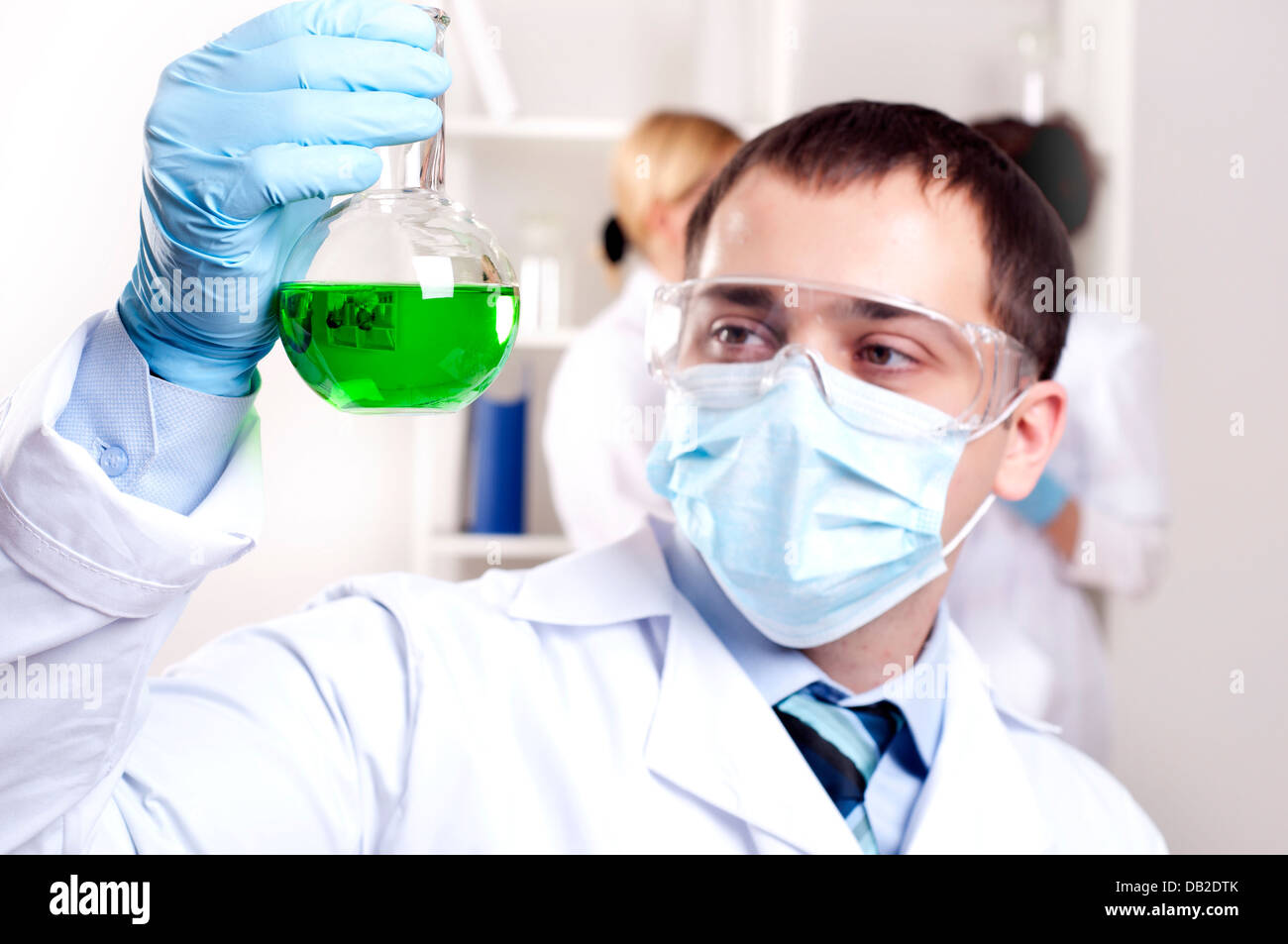 chemist working in the laboratory Stock Photo