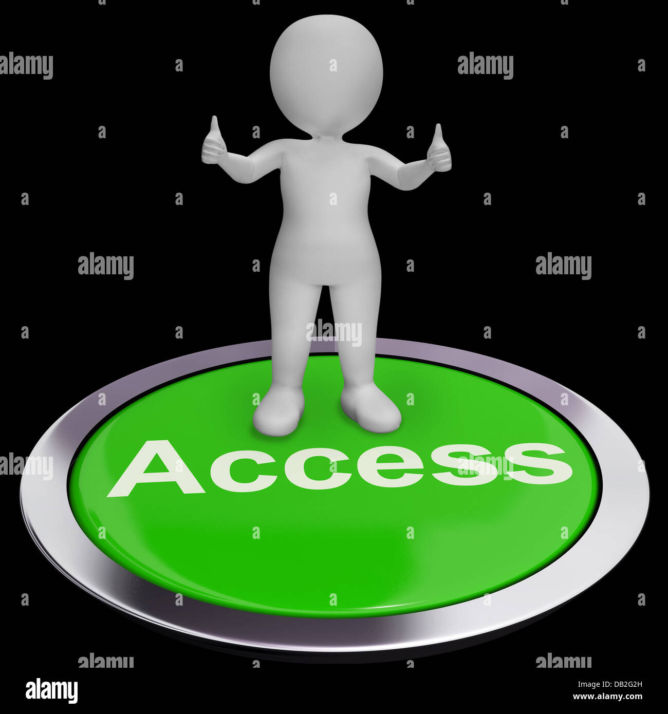 Access Button Shows Permissions Login And Security Stock Photo Alamy