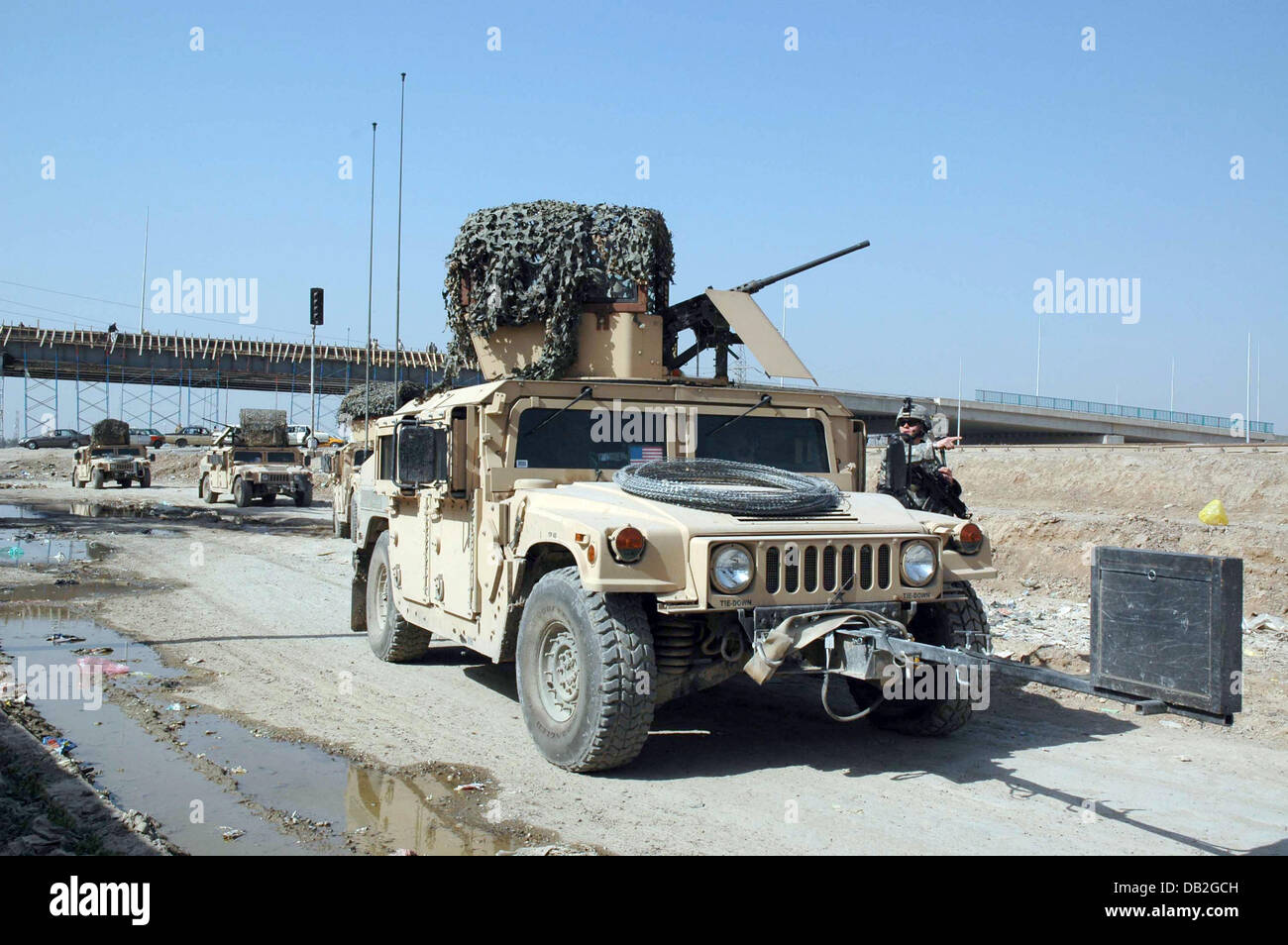 Humvee Expanded Capacity Soldiers of the US D Company of the 1st Battalion 'Red Falcons' patrol ...