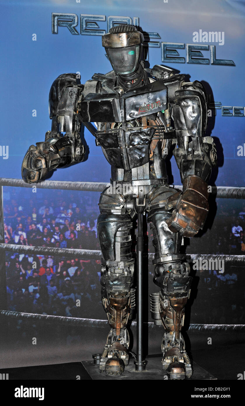 Boxing robot 'Atom' is presented at a photocall for the film 'Real Steel in  Munich, Germany, 12 September 2011. The film arrives German cinemas on 10  November 2011 and tells the story