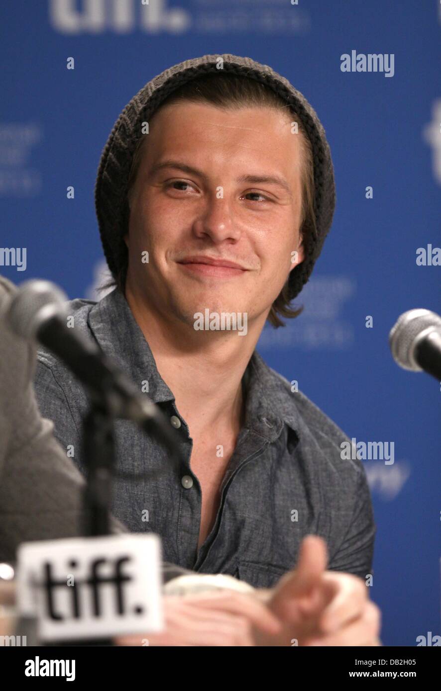 Australian actor Xavier Samuel attends the press conference of 'Anonymous' during the Toronto International Film Festival, TIFF, at Bell Lightbox in Toronto, Canada, on 11 September 2011. Photo: Hubert Boesl Stock Photo