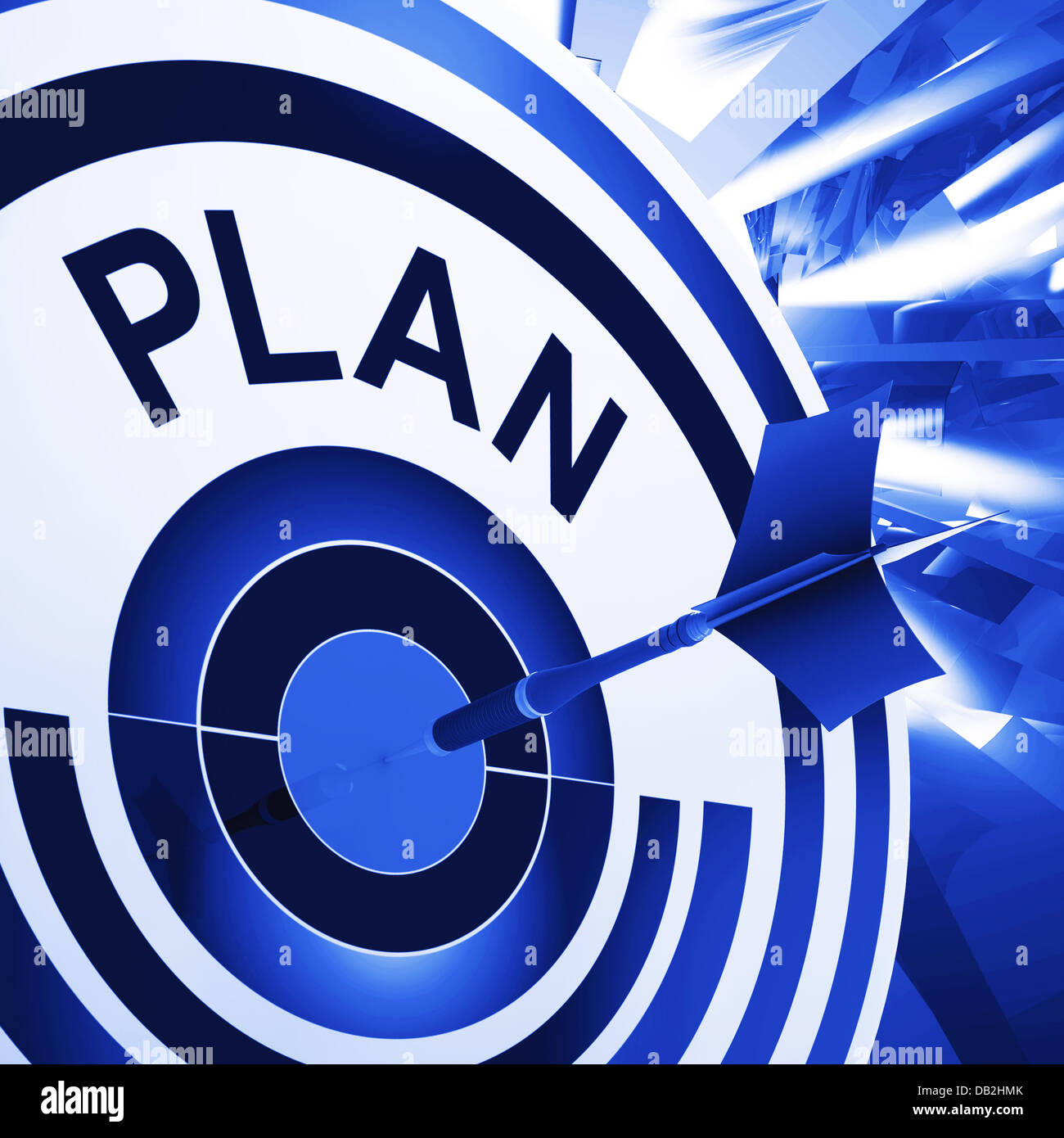 Plan Target Means Planning, Missions And Goals Stock Photo