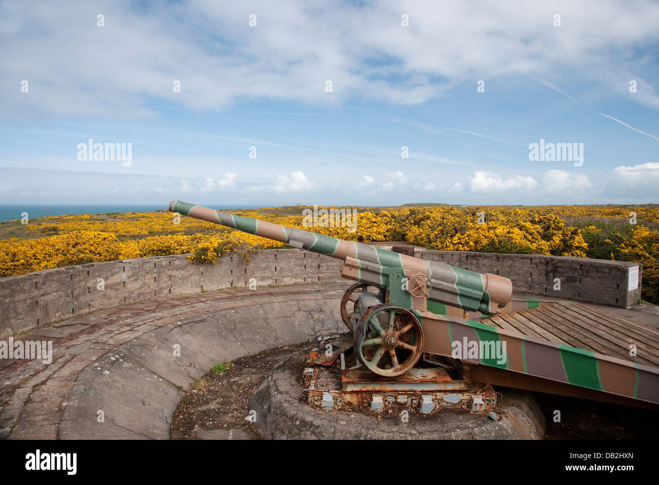 2nd World War Gun Jersey Channel Islands, UK LA005983 Stock Photo Alamy
