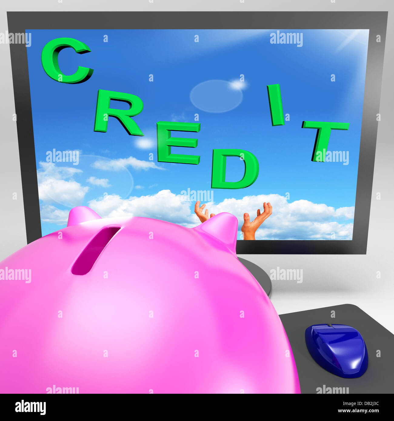 Credit On Monitor Shows Trading Money Stock Photo - Alamy
