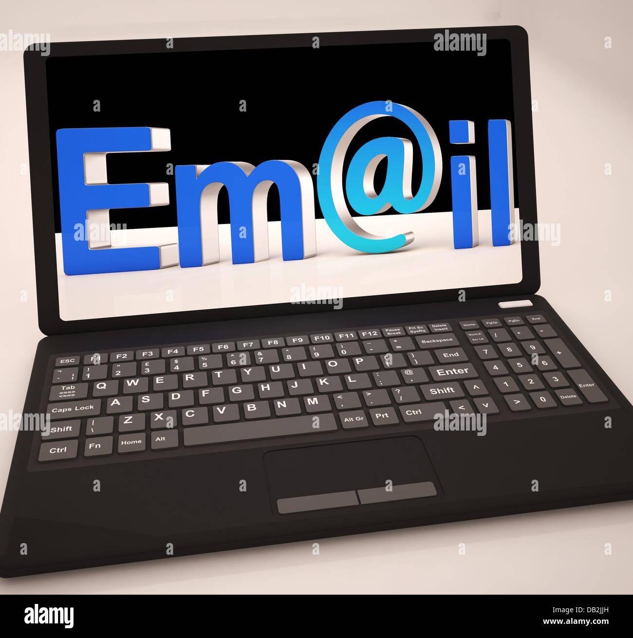 Email At Laptop Showing Inbox Stock Photo