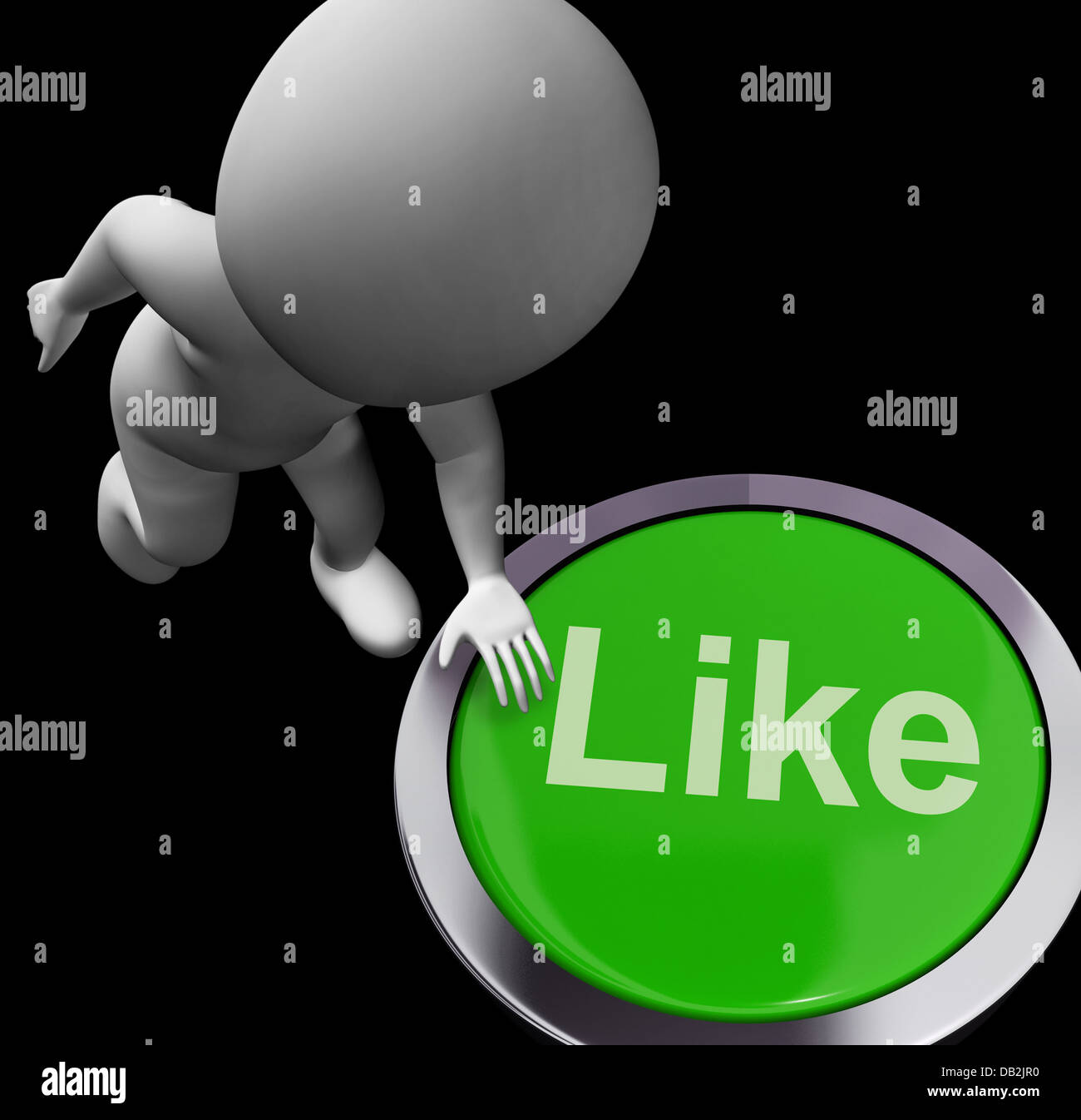 Like Button Shows Approval Or Being A Fan Stock Photo