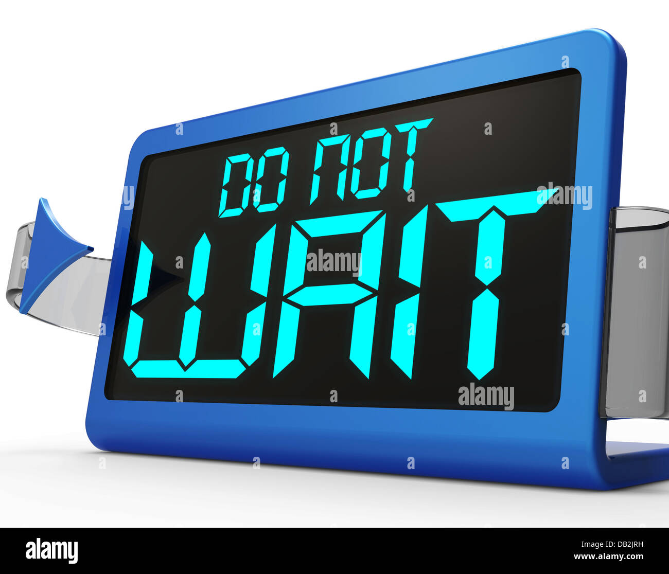 Do Not Wait Clock Showing Urgency For Action Stock Photo