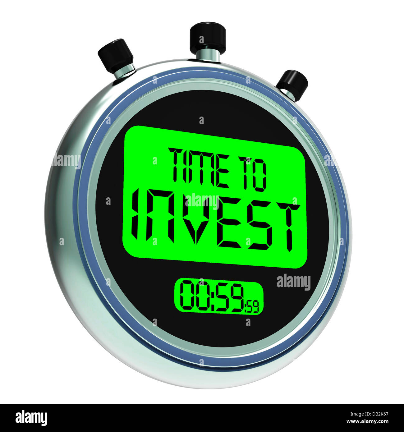 Time To Invest Message Showing Growing Wealth And Savings Stock Photo