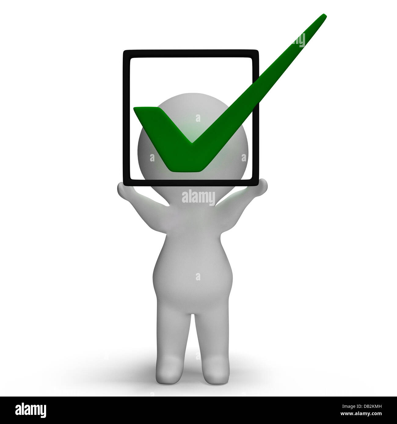Holding Checkbox Or Check Box Showing Approval Or Checked Stock Photo