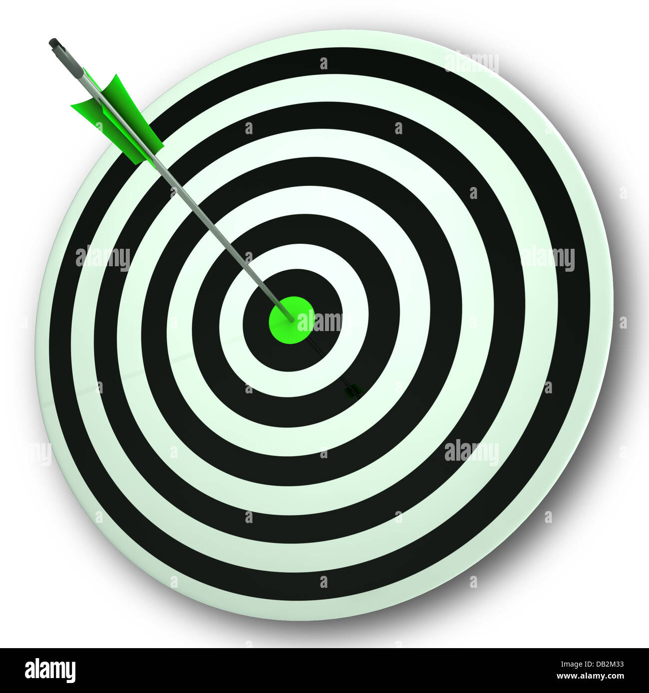 Bulls eye Target Shows Perfect Accuracy And Focus Stock Photo