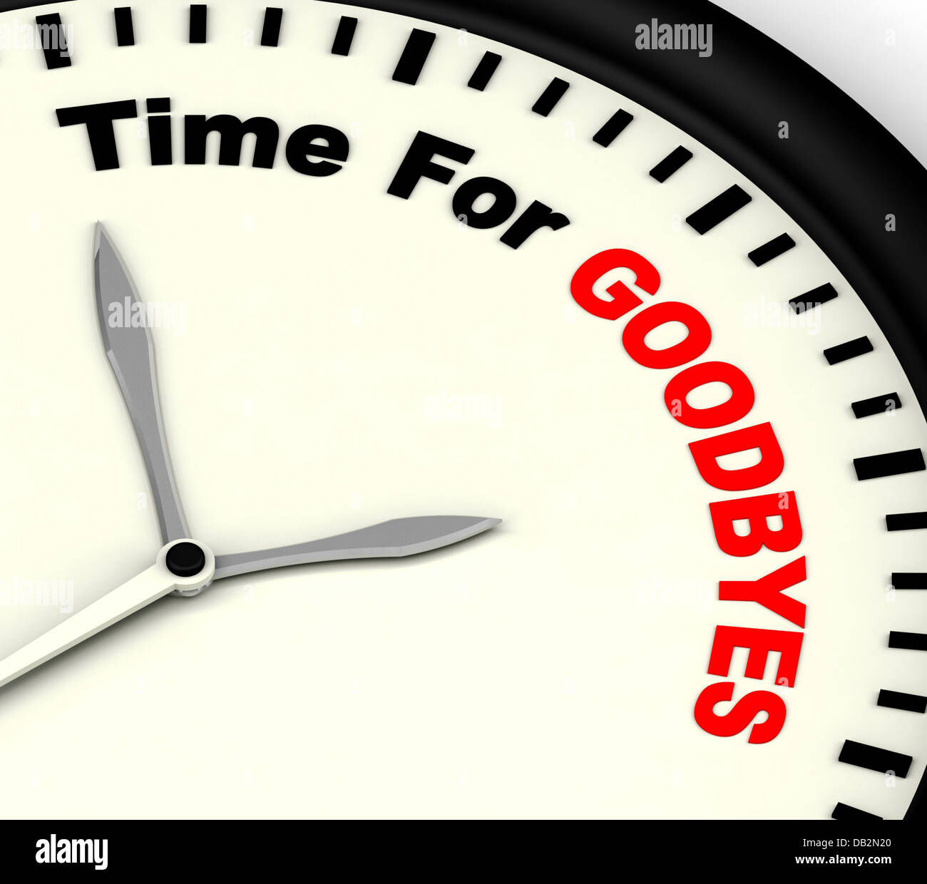 Time For Goodbyes Message Means Farewell Or Bye Stock Photo