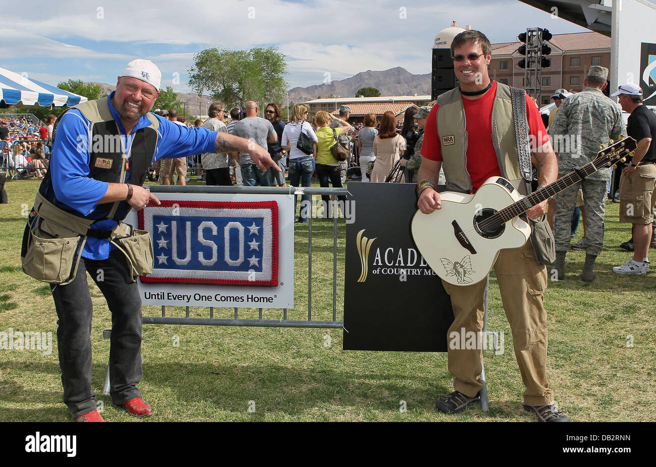 Montgomery Gentry ACM USO Concert at Nellis Air Force Base Las Vegas, Nevada - 02.04.11 Stock Photo