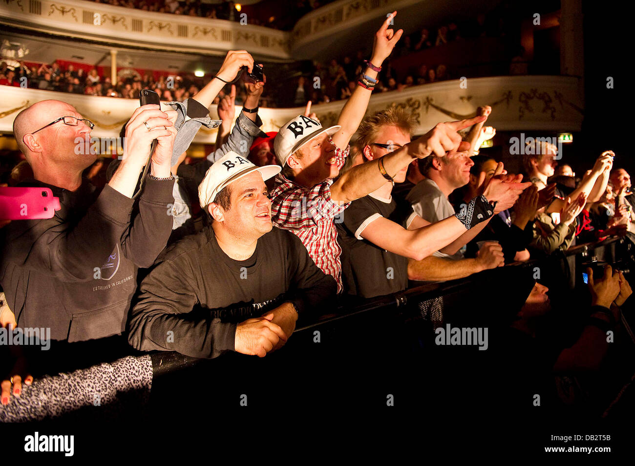 Fans of Big Audio Dynamite performing live at Shepherds Bush Empire