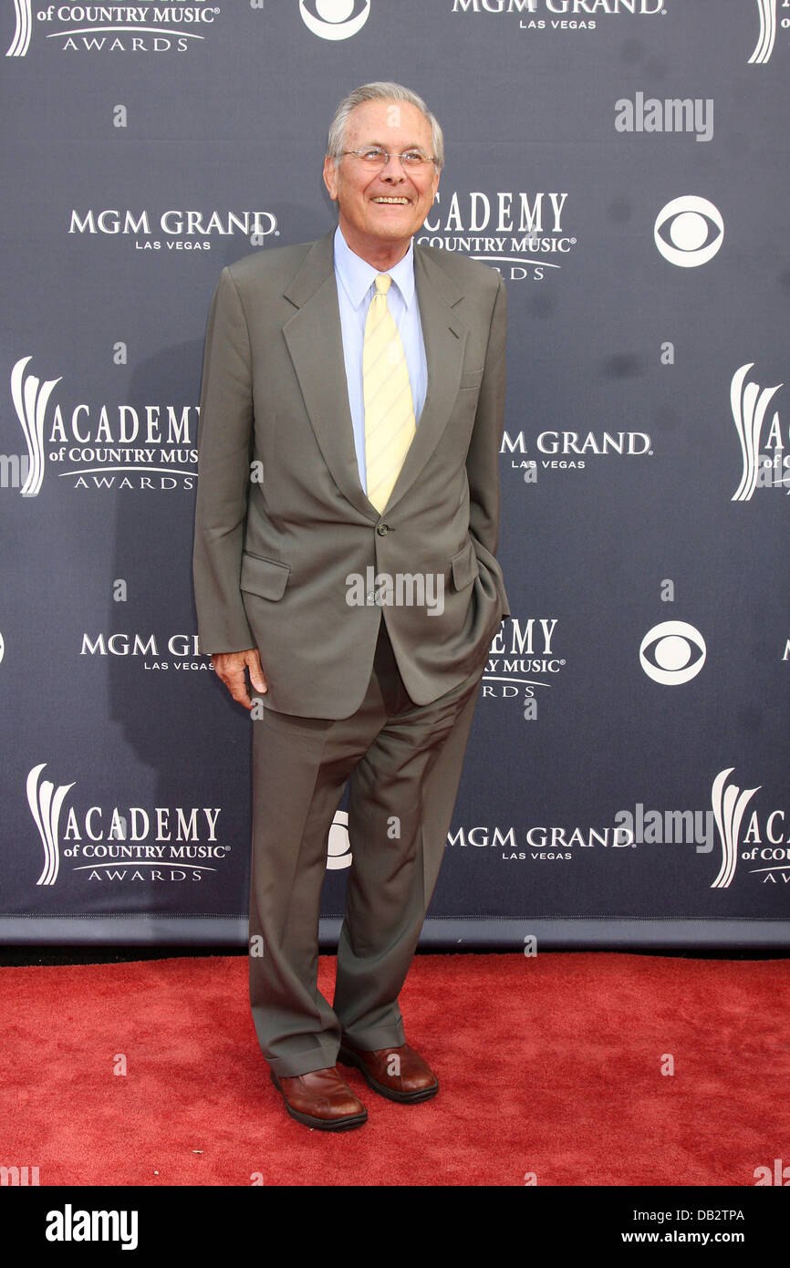 Donald Rumsfeld                 ,  The Academy of Country Music Awards 2011 at MGM Grand Garden Arena - Arrivals Las Vegas, Nevada - 03.04.11 Stock Photo