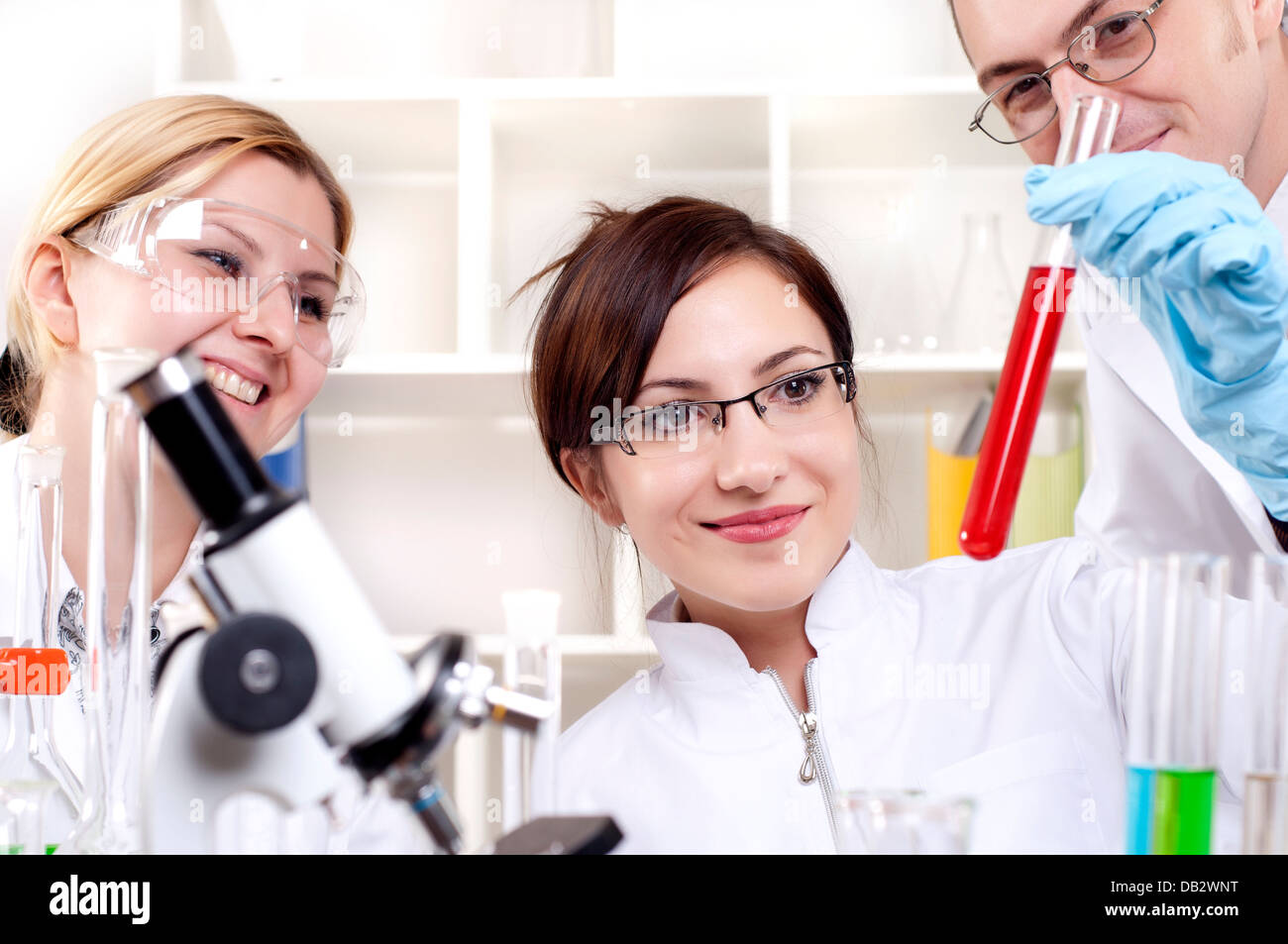portrait of a group of chemists Stock Photo Alamy