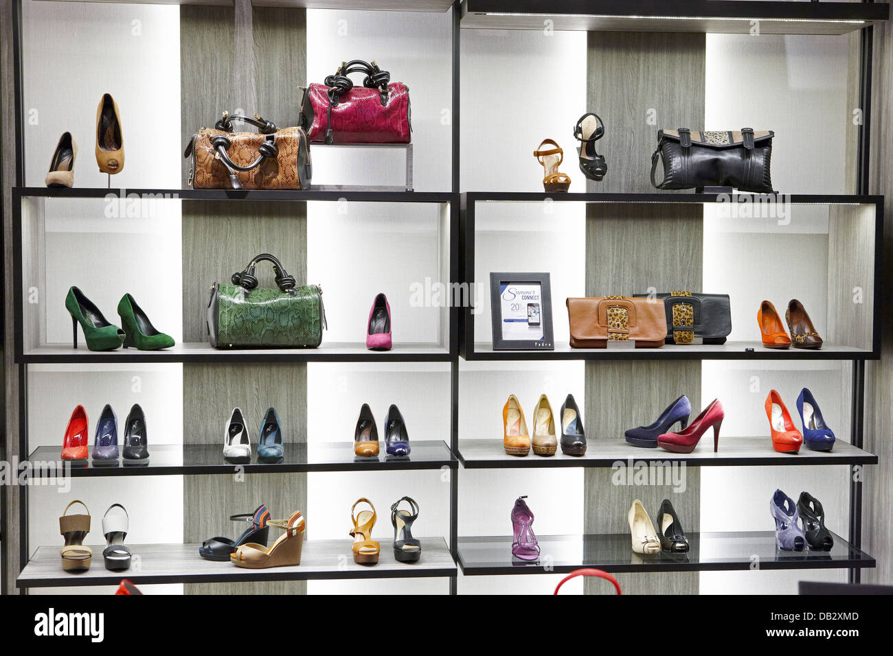 A selection of luxury leather shoes and bags displayed in the ION Orchard  Shopping Centre. Orchard Road, Singapore Stock Photo - Alamy