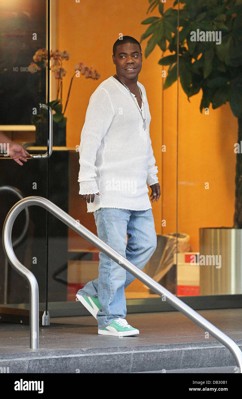 Tracy Morgan exits the CAA Entertainment Offices in Beverly Hills. Beverly Hills, California - 05.04.11 Stock Photo