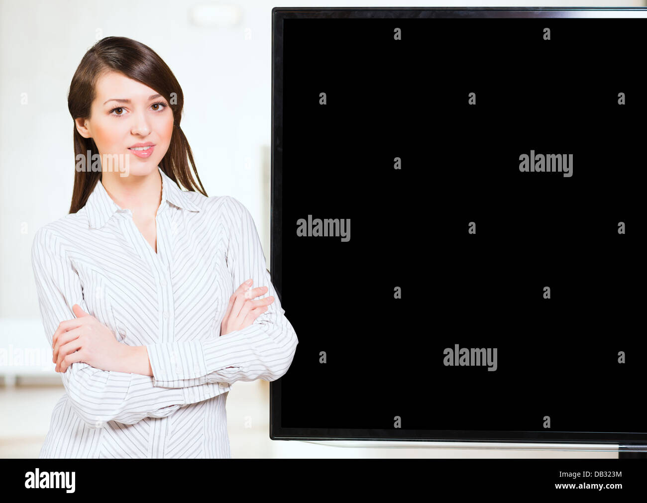portrait of attractive business woman crossed arms Stock Photo - Alamy