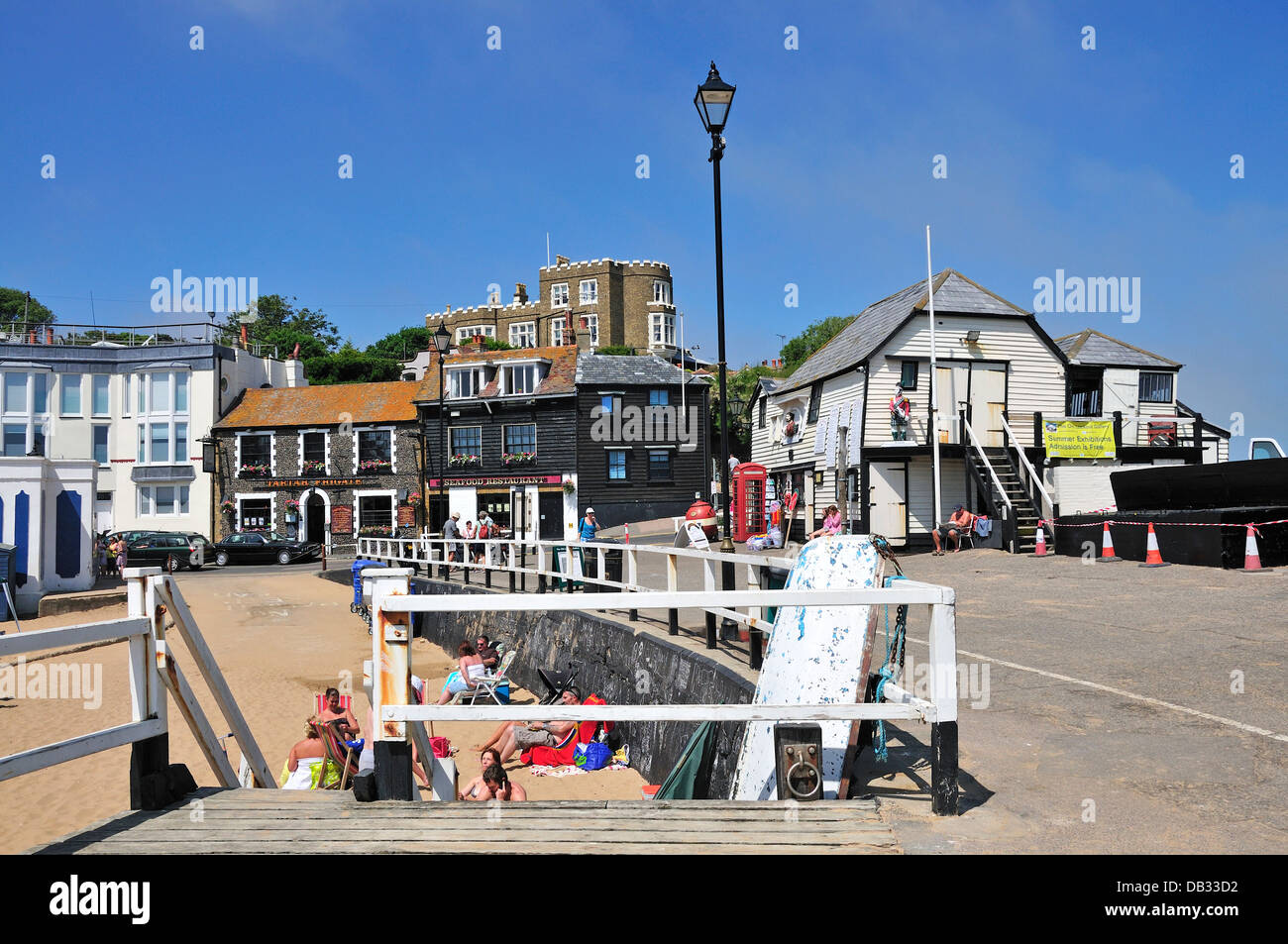Broadstairs, Kent, England, UK. Town. Old lifeboat station and Bleak
