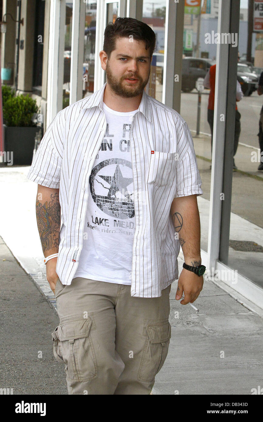 Jack Osbourne smoking a cigarette outside Joan's on Third Los Angeles,  California - 07.04.11 Stock Photo