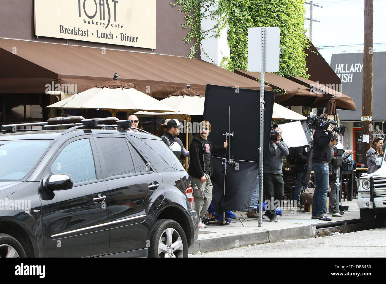 Audrina Patridge filming at Toast restaurant Los Angeles, California