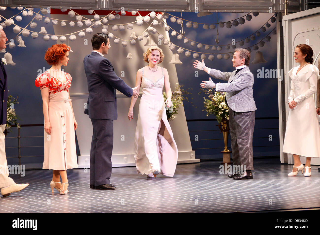Sutton Foster, Joel Grey and cast Opening night of the Broadway musical ...