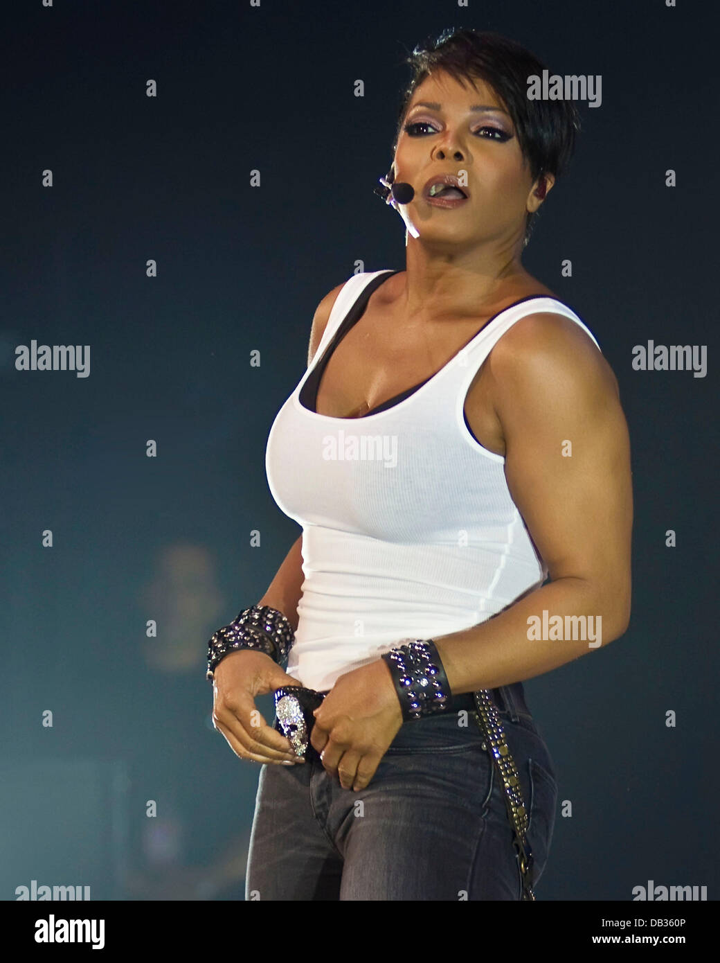 Jackson performing live on her 'Number Ones, Up Close and