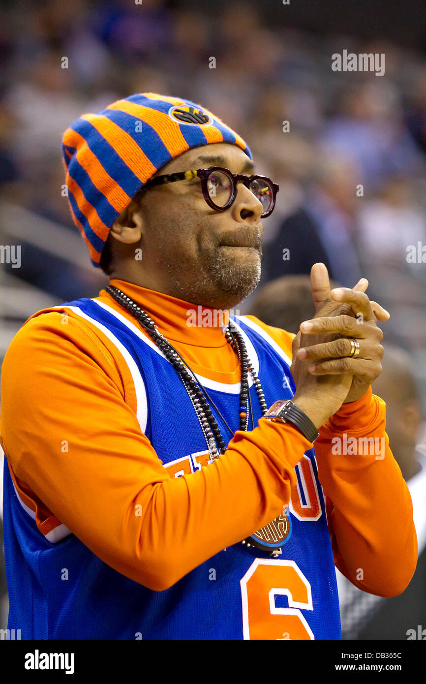 Spike Lee looks on from his courtside seat at the Prudential Center during  the New Jersey Nets versus New York Nicks basketball match Newark, New  Jersey - 08.04.11 Stock Photo - Alamy