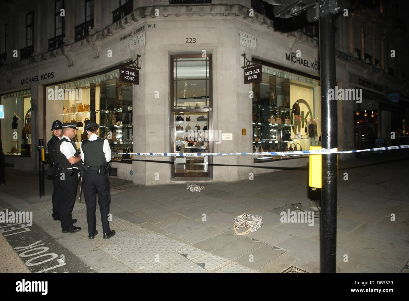 Michael Kors hand bag shop was vandalised on Regent Street London, England  - 10.04.11 Stock Photo - Alamy