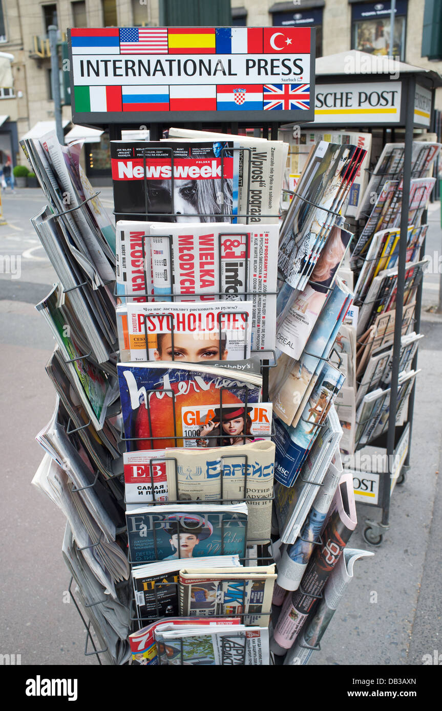International press stand Stock Photo - Alamy