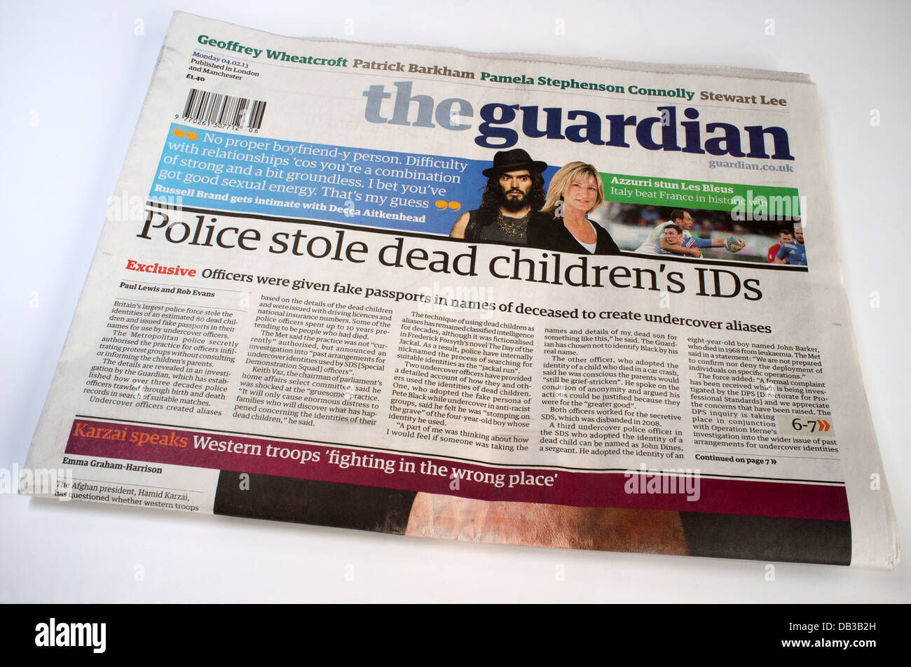The Guardian 04.02.13 Stock Photo