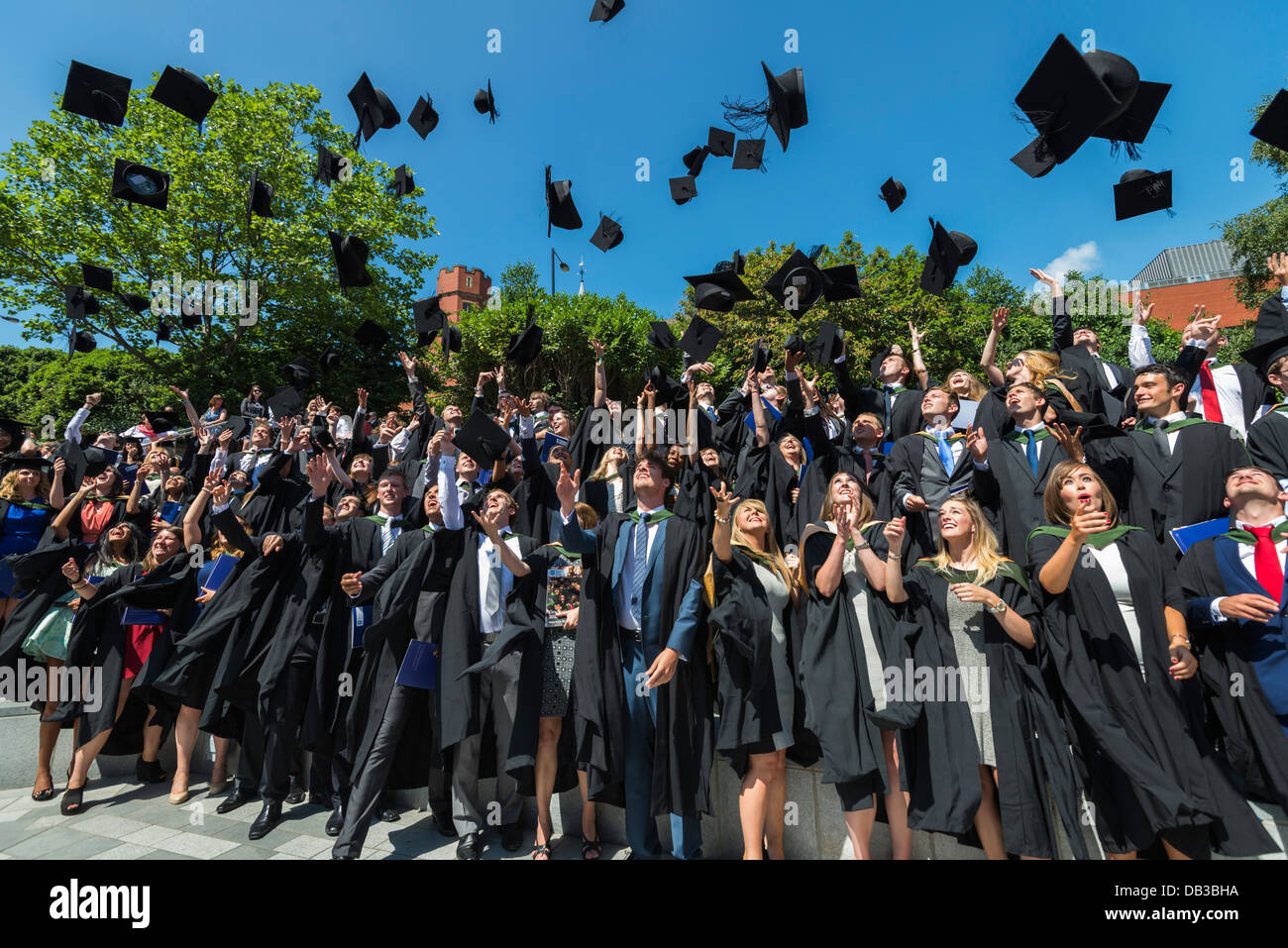 Graduation hat throwing hi-res stock photography and images - Alamy