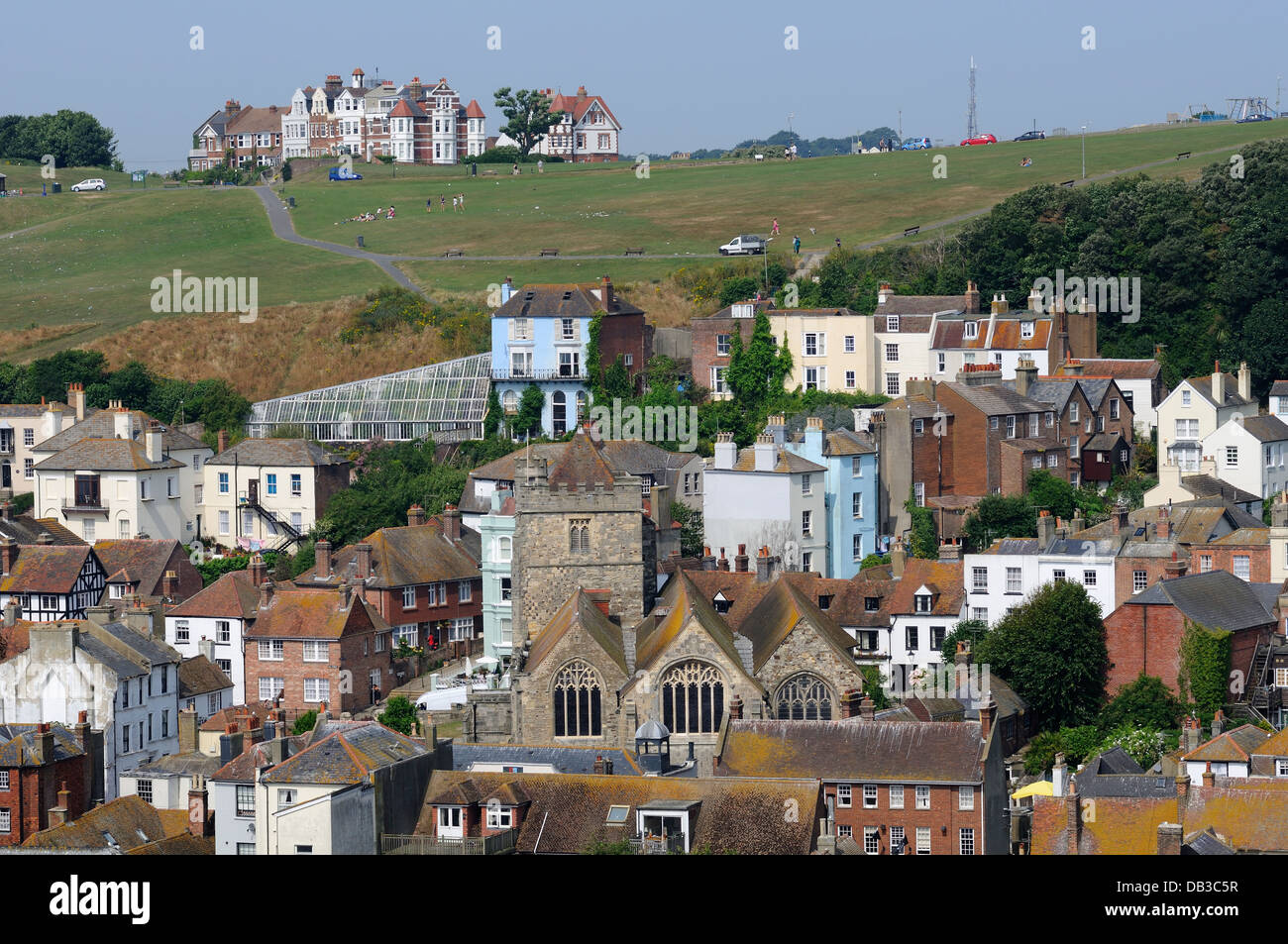 Old Town and West Hill at Hastings, East Sussex, South East England