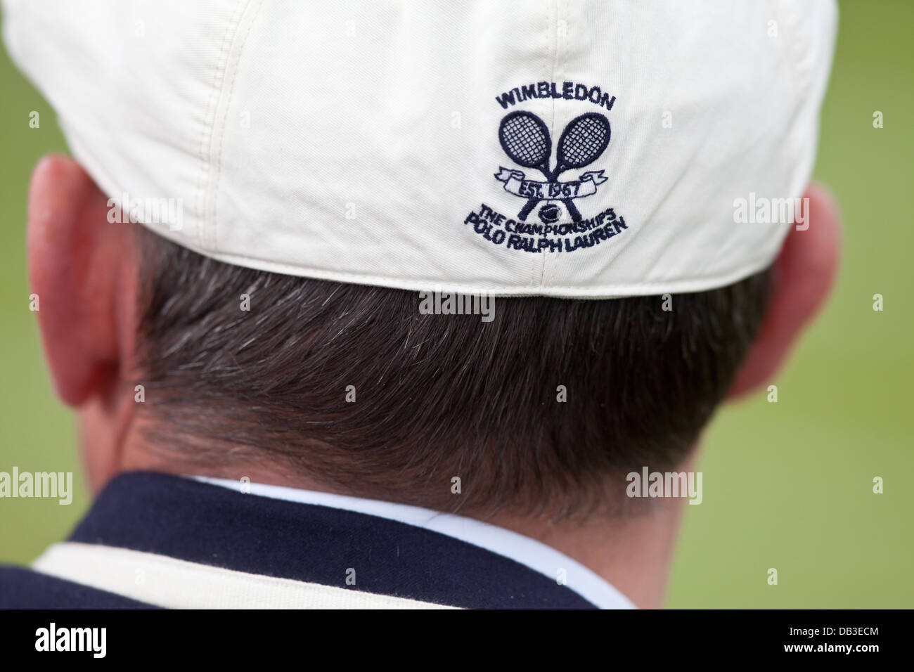 Ralph Lauren logo on line judges cap The Championships Wimbledon 2012 Stock  Photo - Alamy