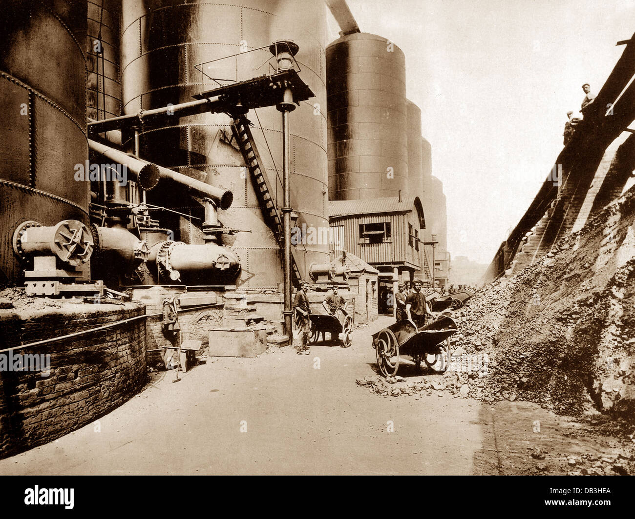Workington Steel Works Blast Furnace early 1900s Stock Photo Alamy
