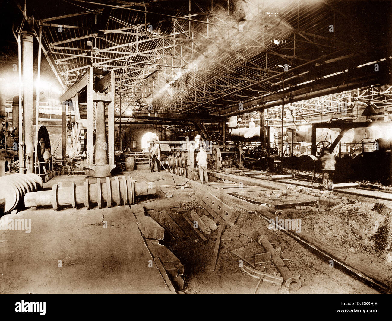 Workington Steel Works Rail MIll early 1900s Stock Photo - Alamy