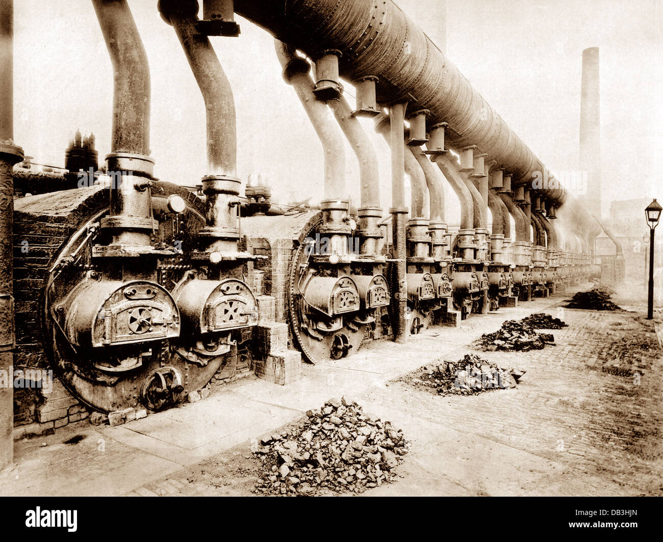 Workington Steel Works Boilers early 1900s Stock Photo