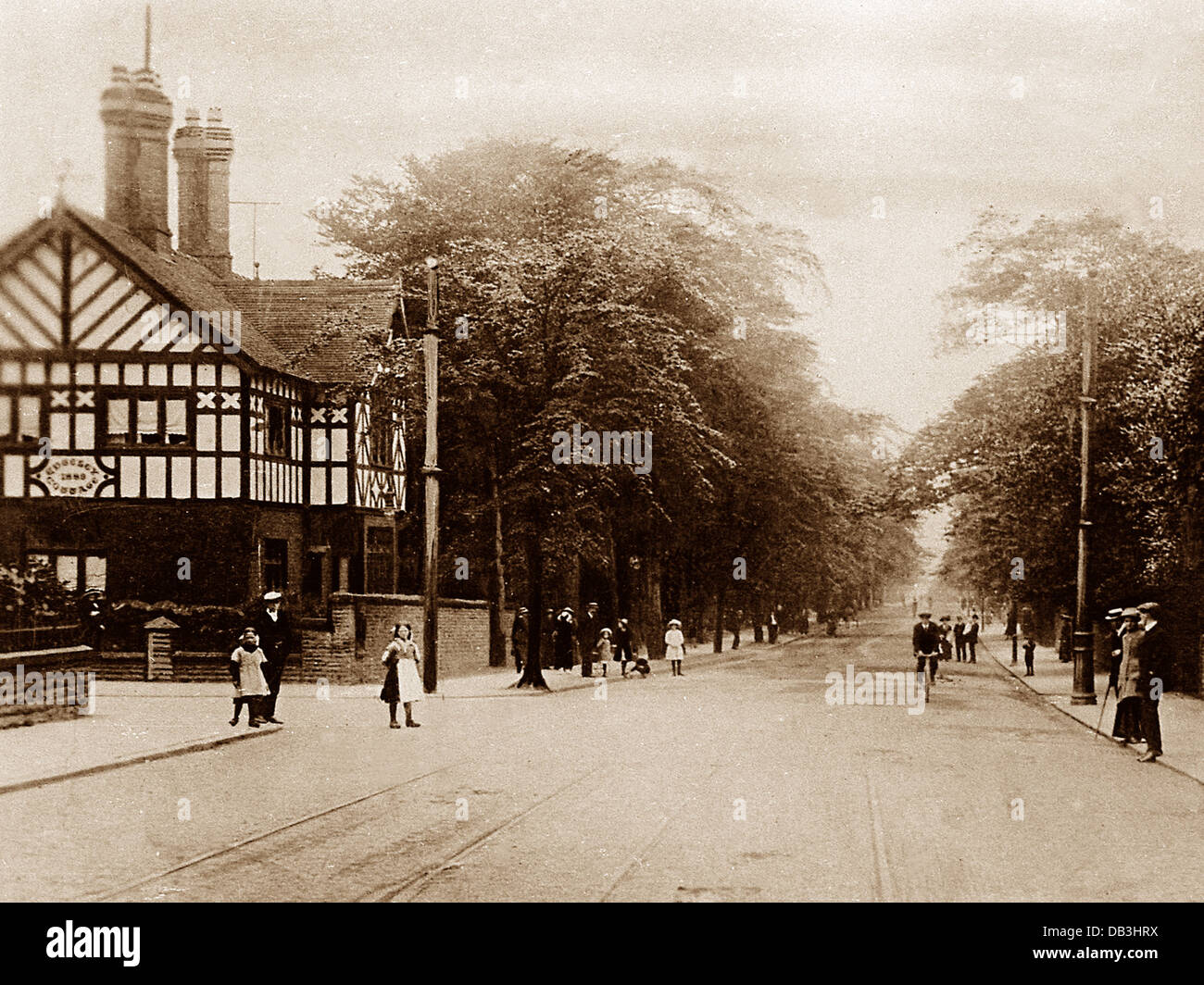 Stockport Edgeley Road early 1900s Stock Photo Alamy
