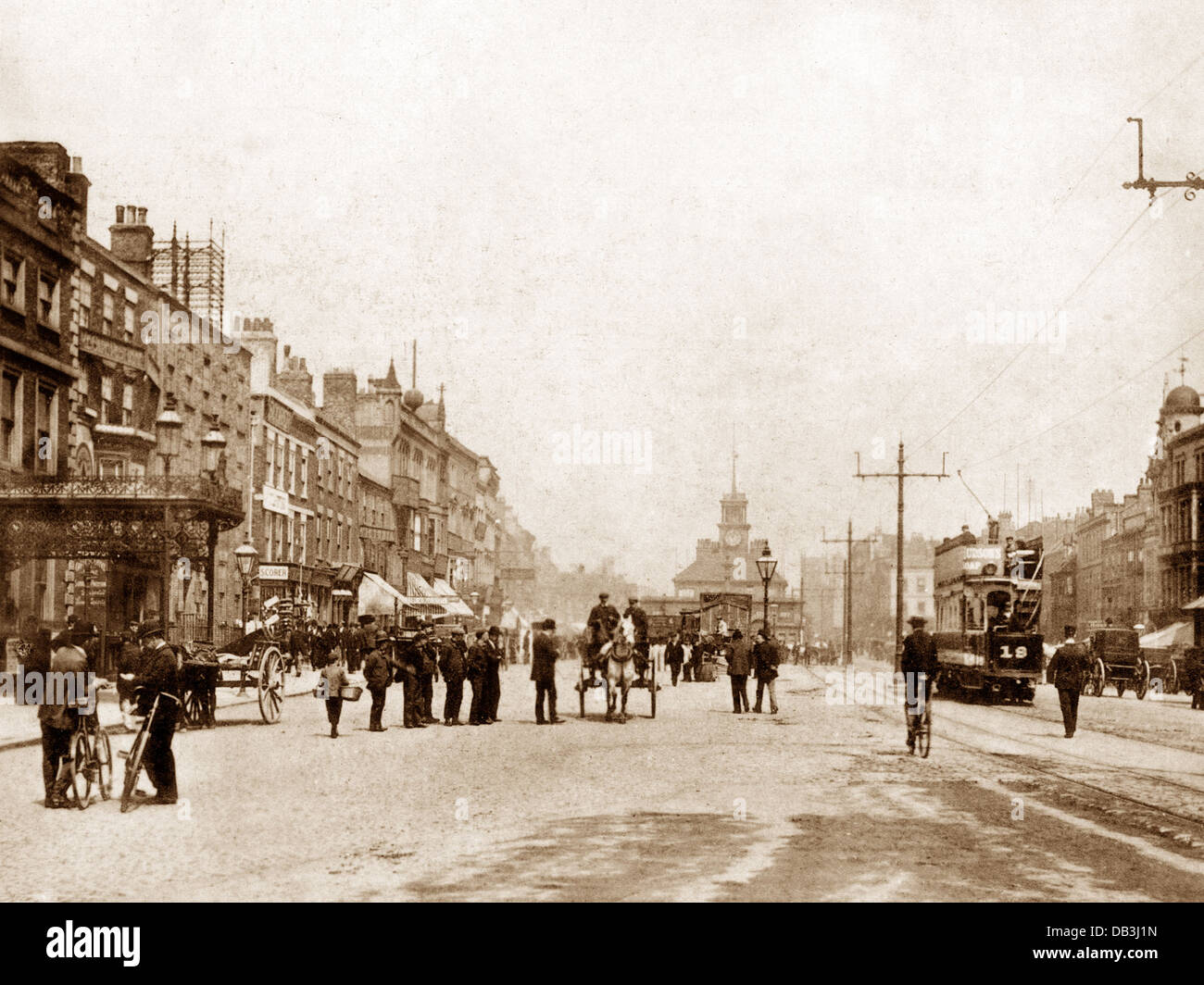 Stockton-on-Tees High Street early 1900s Stock Photo